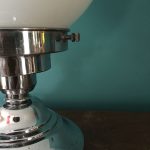 lampe boule vintage opaline