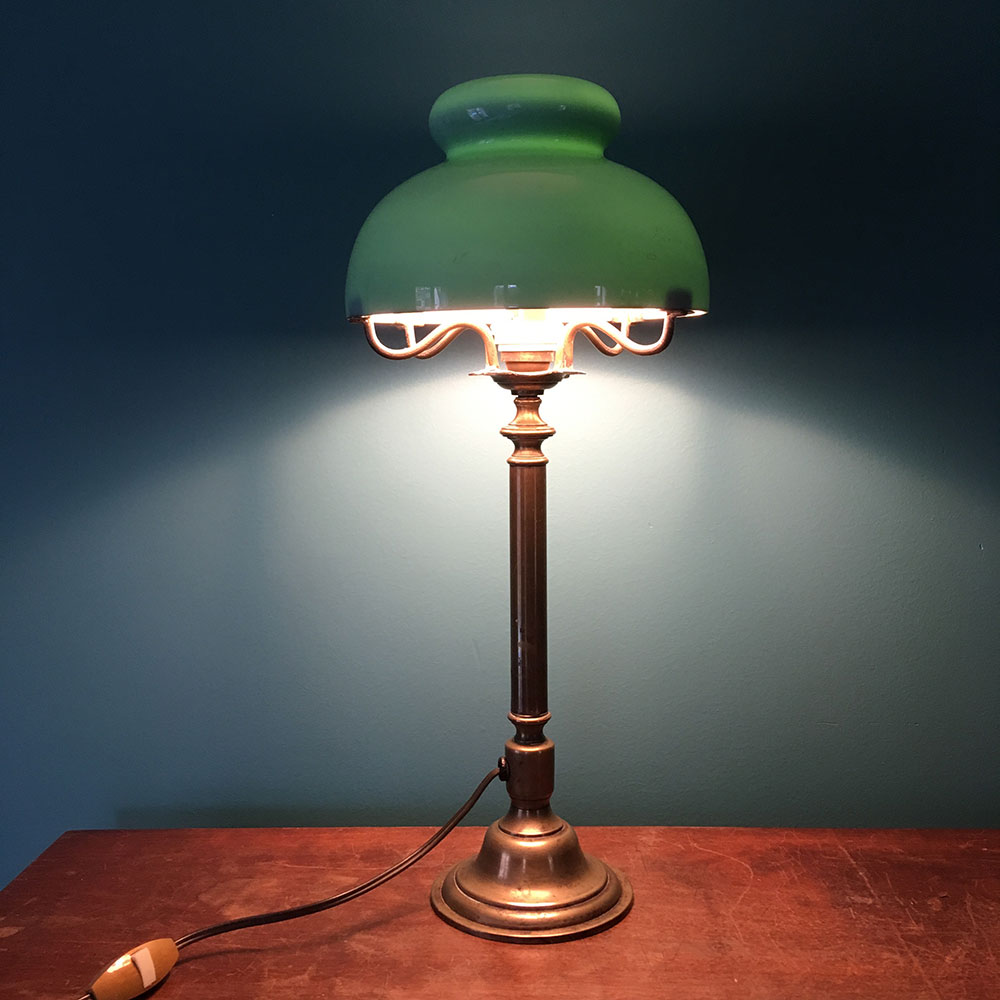 lampe de table à poser de chevet bronze régule vintage années 1960