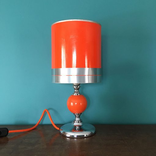 lampe a poser orange année 70