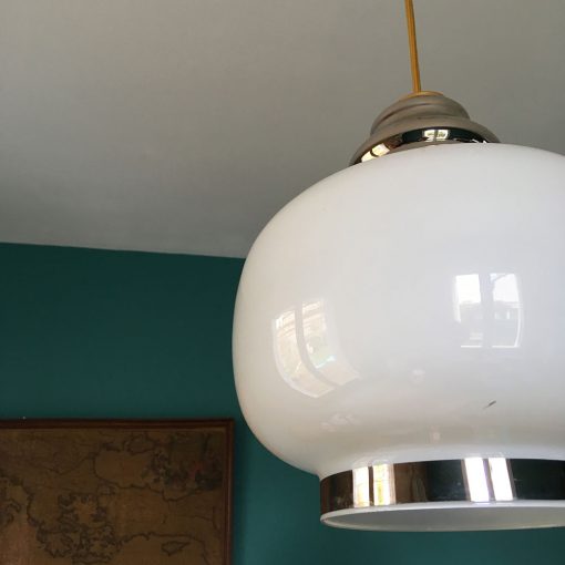 grande suspension verre blanche