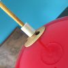 Suspension boule vintage en opaline rouge – Image 6