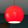 Suspension boule vintage en opaline rouge – Image 2