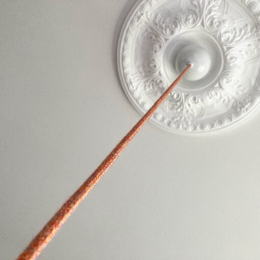 suspension-vintage-Tiffany-vitrail-fil-tissu