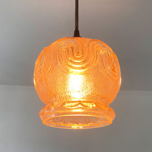 suspension-vintage-verre-vague-allumee