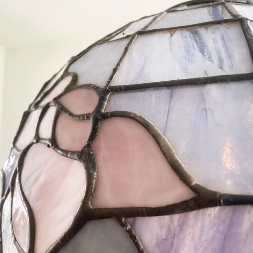 suspension-ancienne-tiffany-vitrail-floral-detail